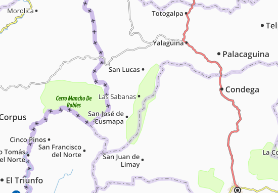 Kaart Plattegrond Las Sabanas