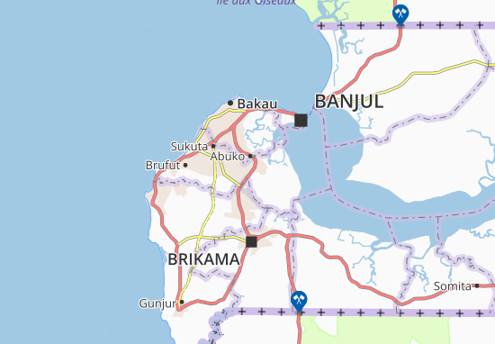 Kaart Plattegrond Banjul Nding