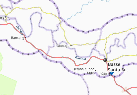 Karte Stadtplan Diabugu Tenda