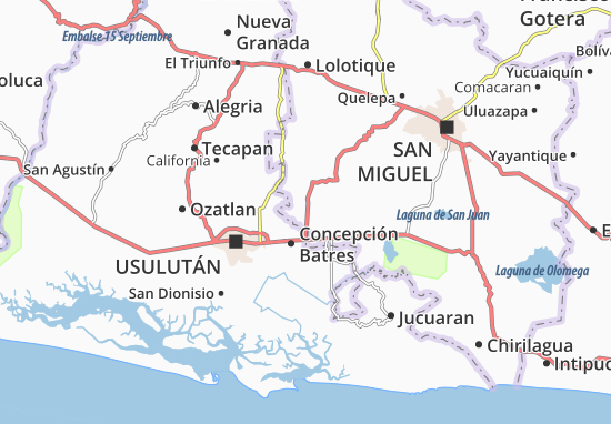 Mapa San Rafael Oriente