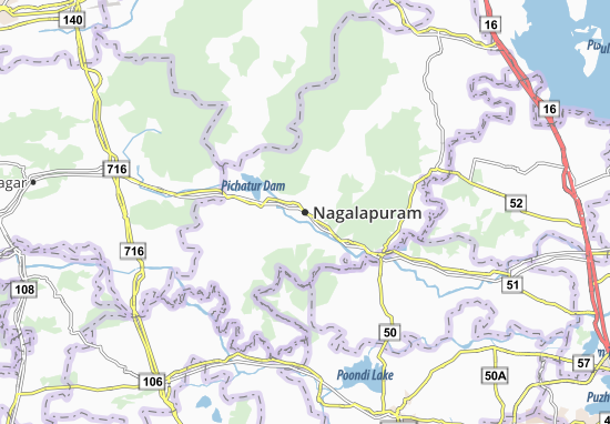 Karte Stadtplan Nagalapuram