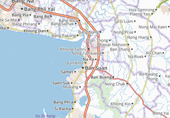 Karte Stadtplan Bang Sai
