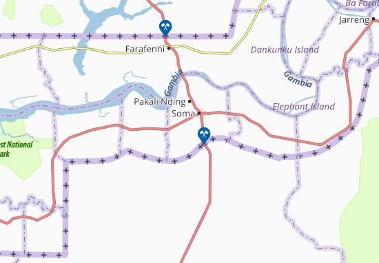 Karte Stadtplan Fonkoi Kunda