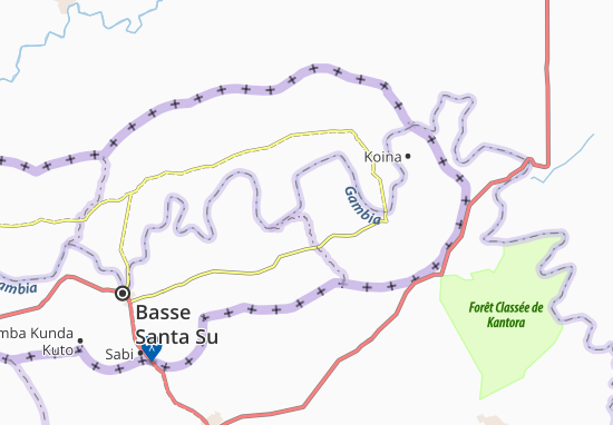 Mapa Baraji Kunda