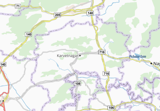 Mapa Karvetnagar