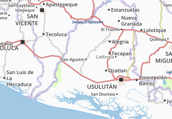 Kaart Plattegrond San Agustín