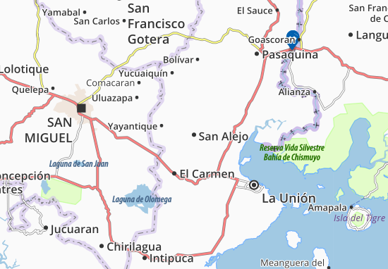 Kaart Plattegrond San Alejo