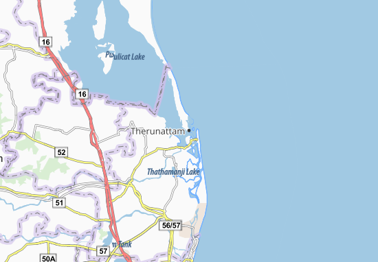 Karte Stadtplan Therunattam
