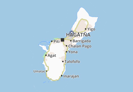 Karte Stadtplan Chalan Pago