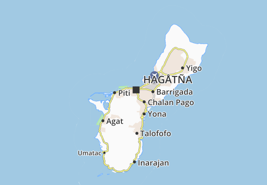 Karte Stadtplan Agana Heights