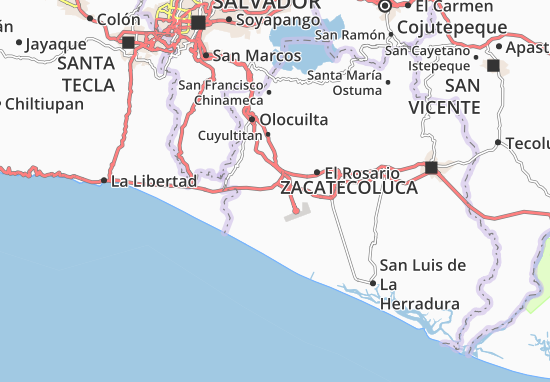 San Luis Talpa Map