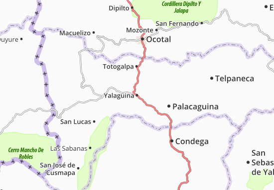 Kaart Plattegrond Yalagüina