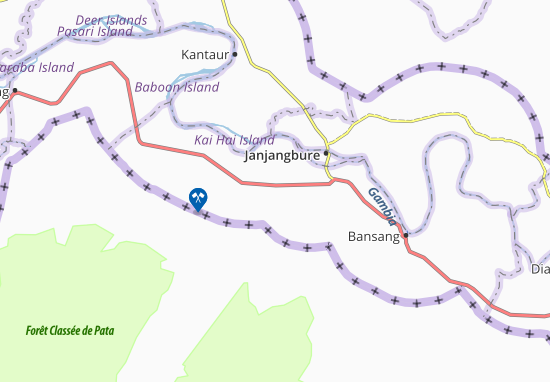 Karte Stadtplan Fula Bantang