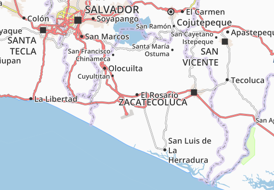 Kaart Plattegrond El Rosario