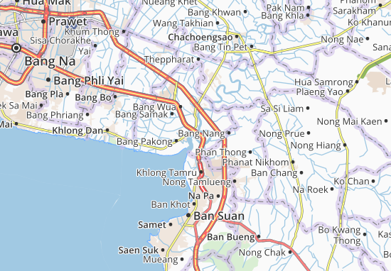 Bang Pakong Map