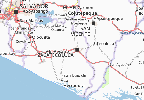Karte Stadtplan San Juan Nonualco
