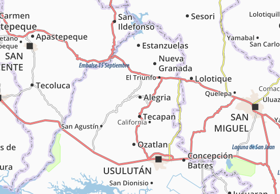Karte Stadtplan Alegria