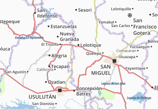Chinameca Map
