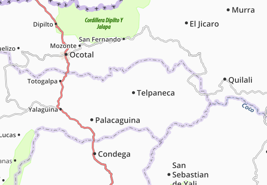 Kaart Plattegrond Telpaneca