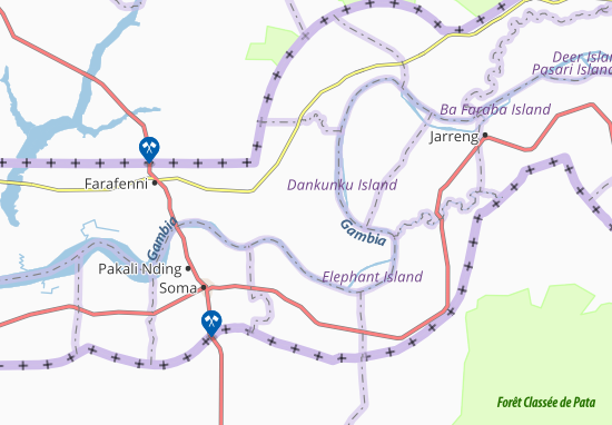 Karte Stadtplan Sara Kunda