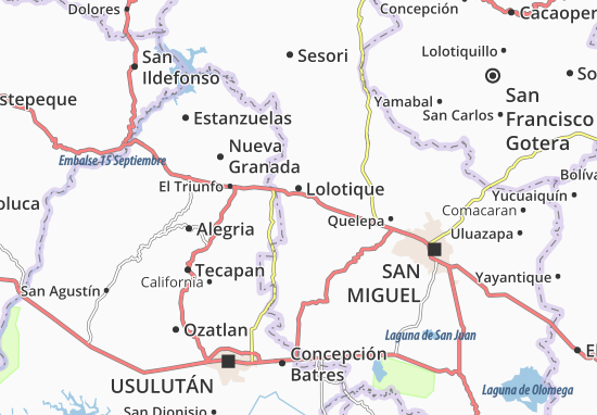 Kaart Plattegrond Nueva Guadalupe