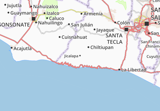 Karte Stadtplan Jicalapa