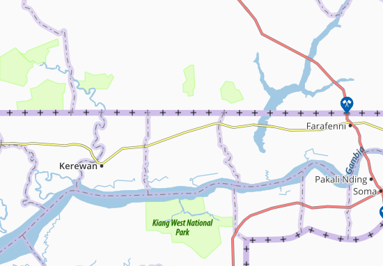 Karte Stadtplan Nja Kunda