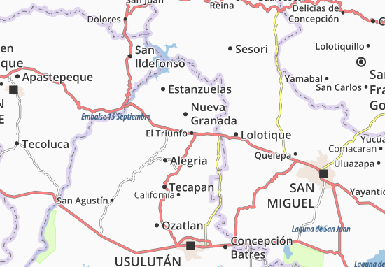 Kaart Plattegrond El Triunfo
