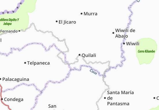 Kaart Plattegrond Quilali