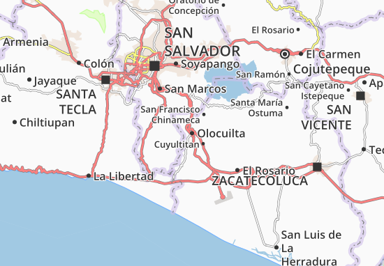Karte Stadtplan Olocuilta