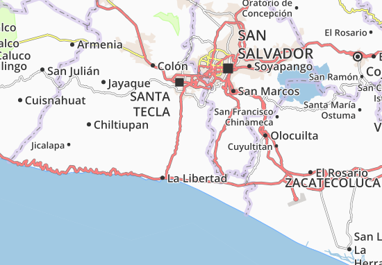 Kaart Plattegrond San José Villanueva
