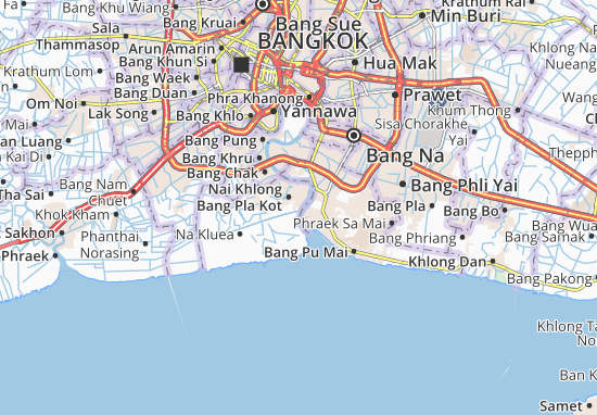 Karte Stadtplan Phra Samut Chedi