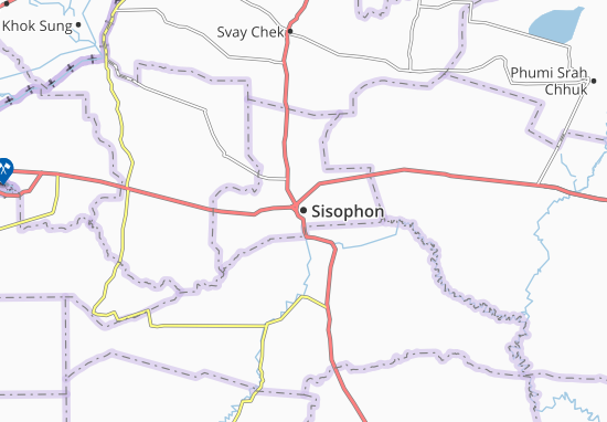 Mapa Sisophon