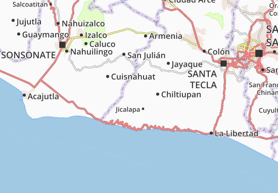Kaart Plattegrond Teotepeque