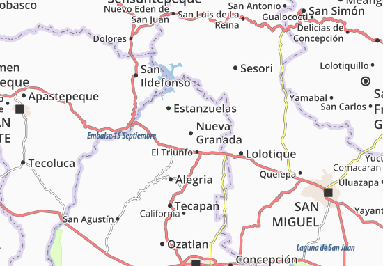 Kaart Plattegrond Nueva Granada