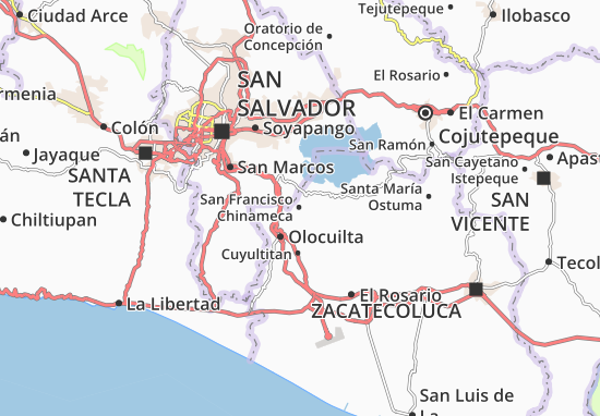 San Francisco Chinameca Map