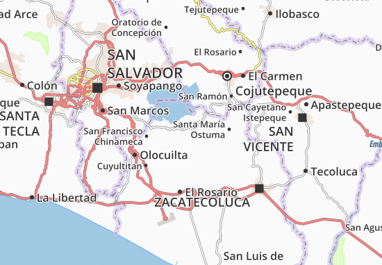 Carte-Plan San Juan Tepezontes