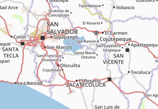 Carte-Plan San Miguel Tepezontes