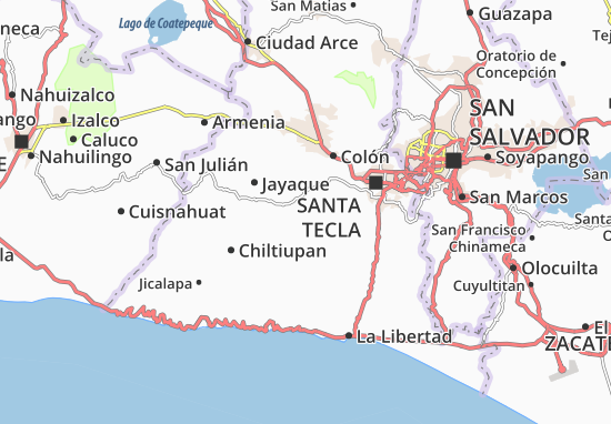 Karte Stadtplan Comasagua