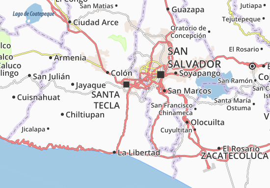 Kaart Plattegrond Nuevo Cuscatlan