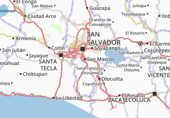Mapa MICHELIN San Marcos - plano San Marcos - ViaMichelin