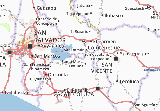 Karte Stadtplan Santa Cruz Analquito