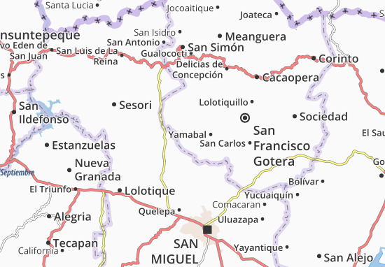 Karte Stadtplan Guatajiagua