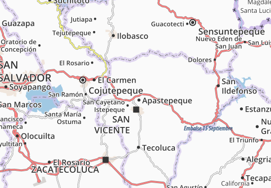 Kaart Plattegrond San Esteban Catarina