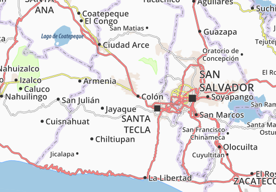 Karte Stadtplan Colón