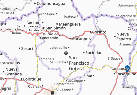 Kaart Plattegrond Lolotiquillo