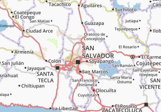 Karte Stadtplan Cuscatancingo