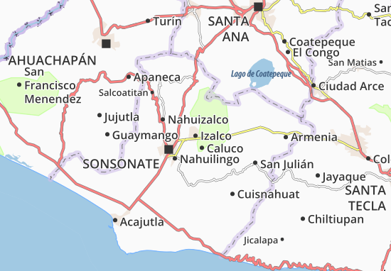 Kaart Plattegrond Izalco