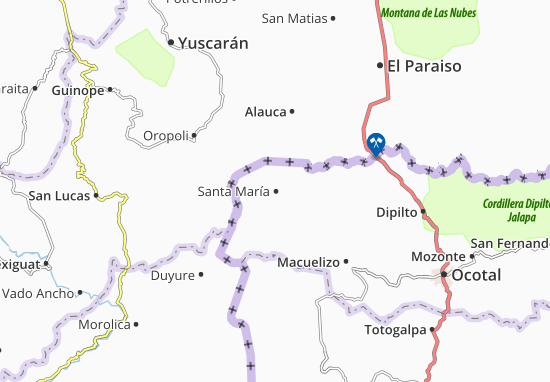 Kaart Plattegrond Santa María