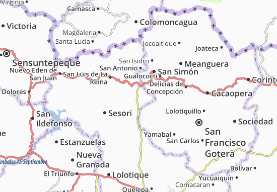 Kaart Plattegrond Ciudad Barrios